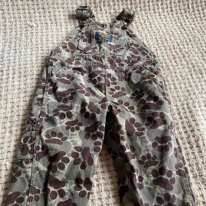 OshKosh B'Gosh Bear Paw Print Overalls